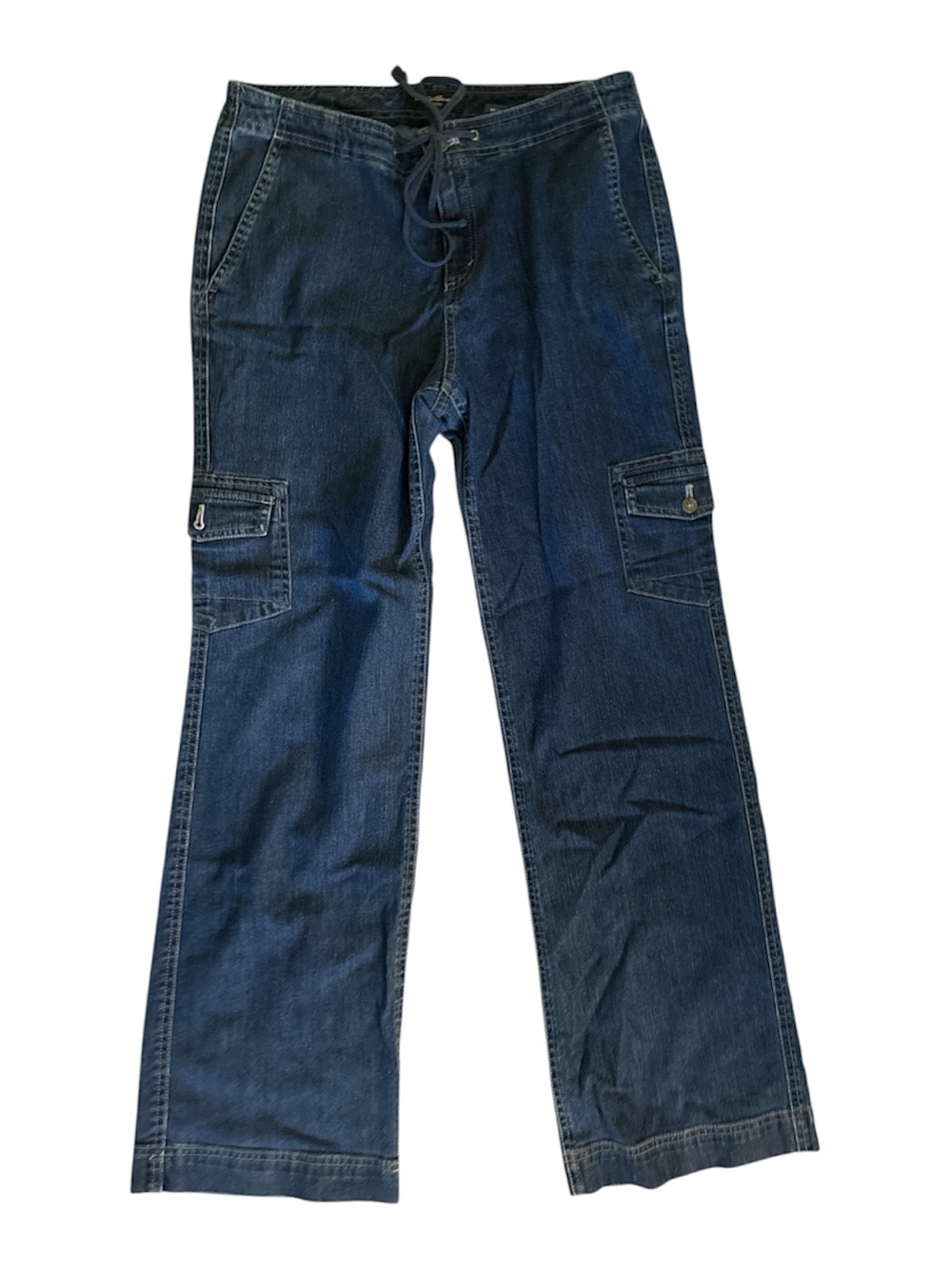 Eddie Bauer Jeans Women’s Blue Cargo Denim Pants Size 8